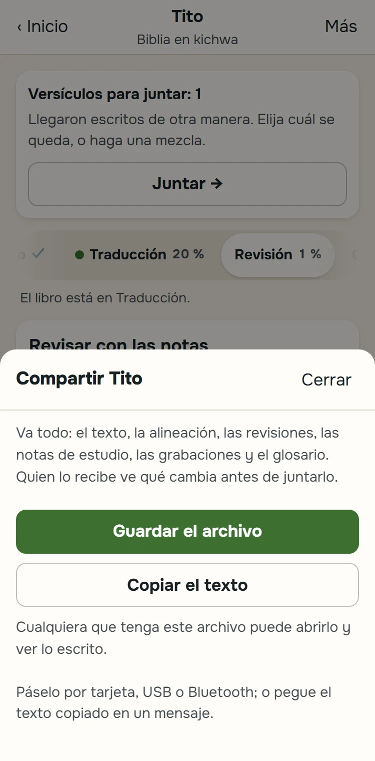 Compartir un libro