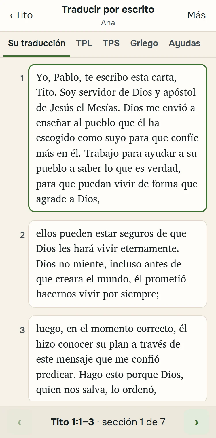 Las cajas con la traducción
