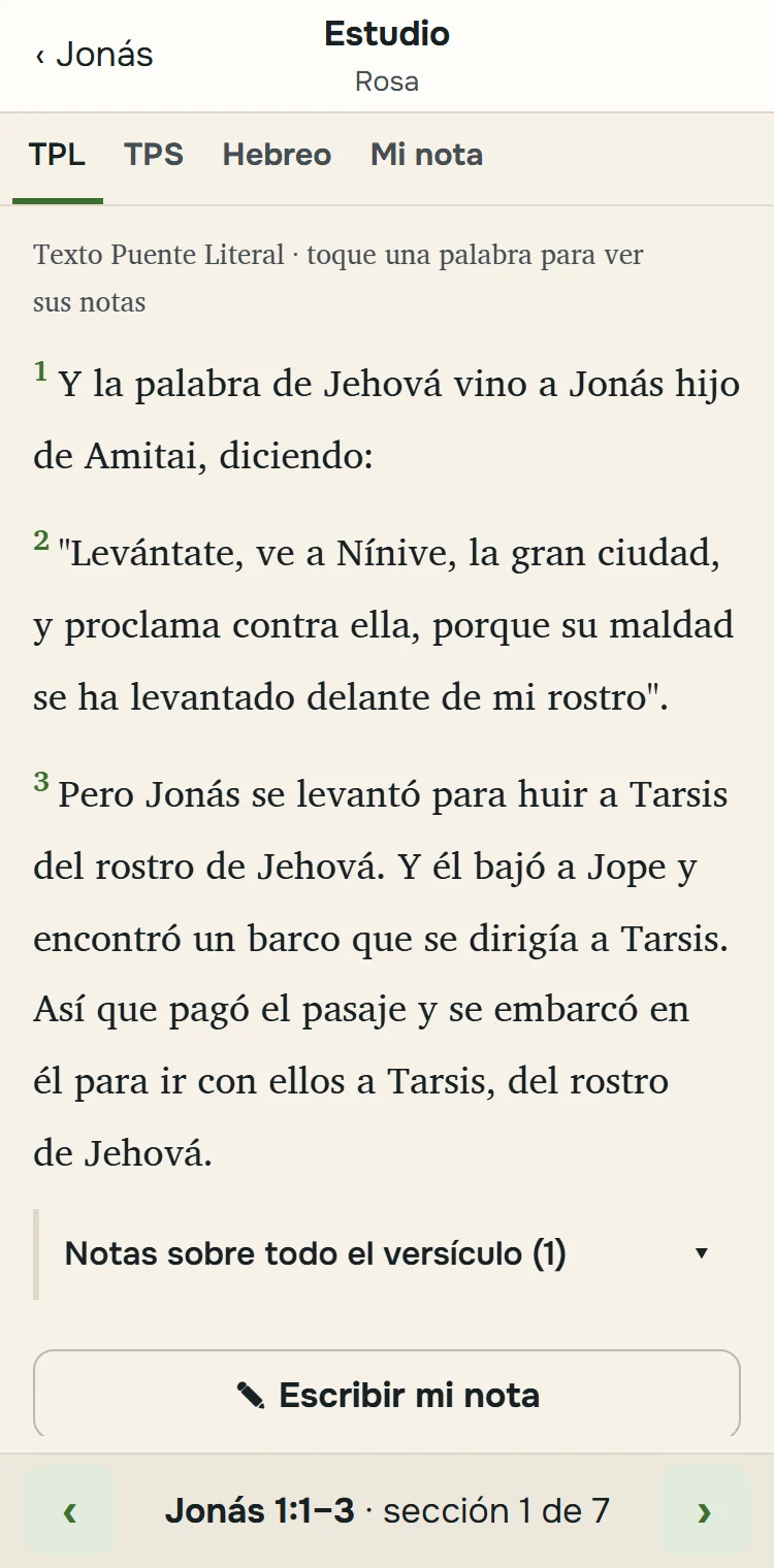 Una sección de Jonás en el TPL