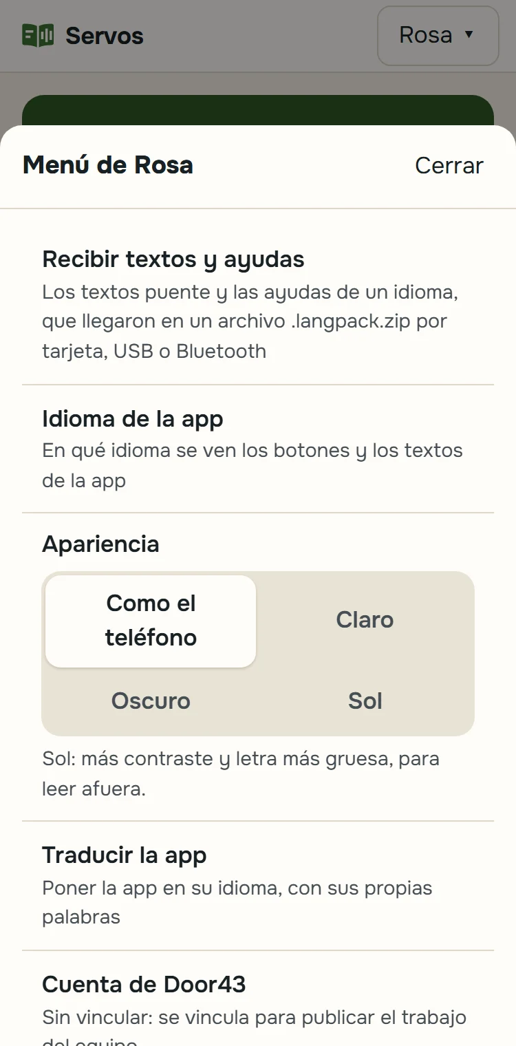 El menú de su nombre