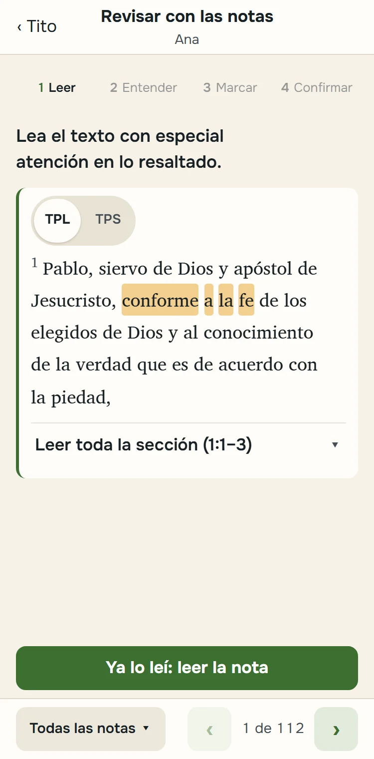 El primer paso: leer
